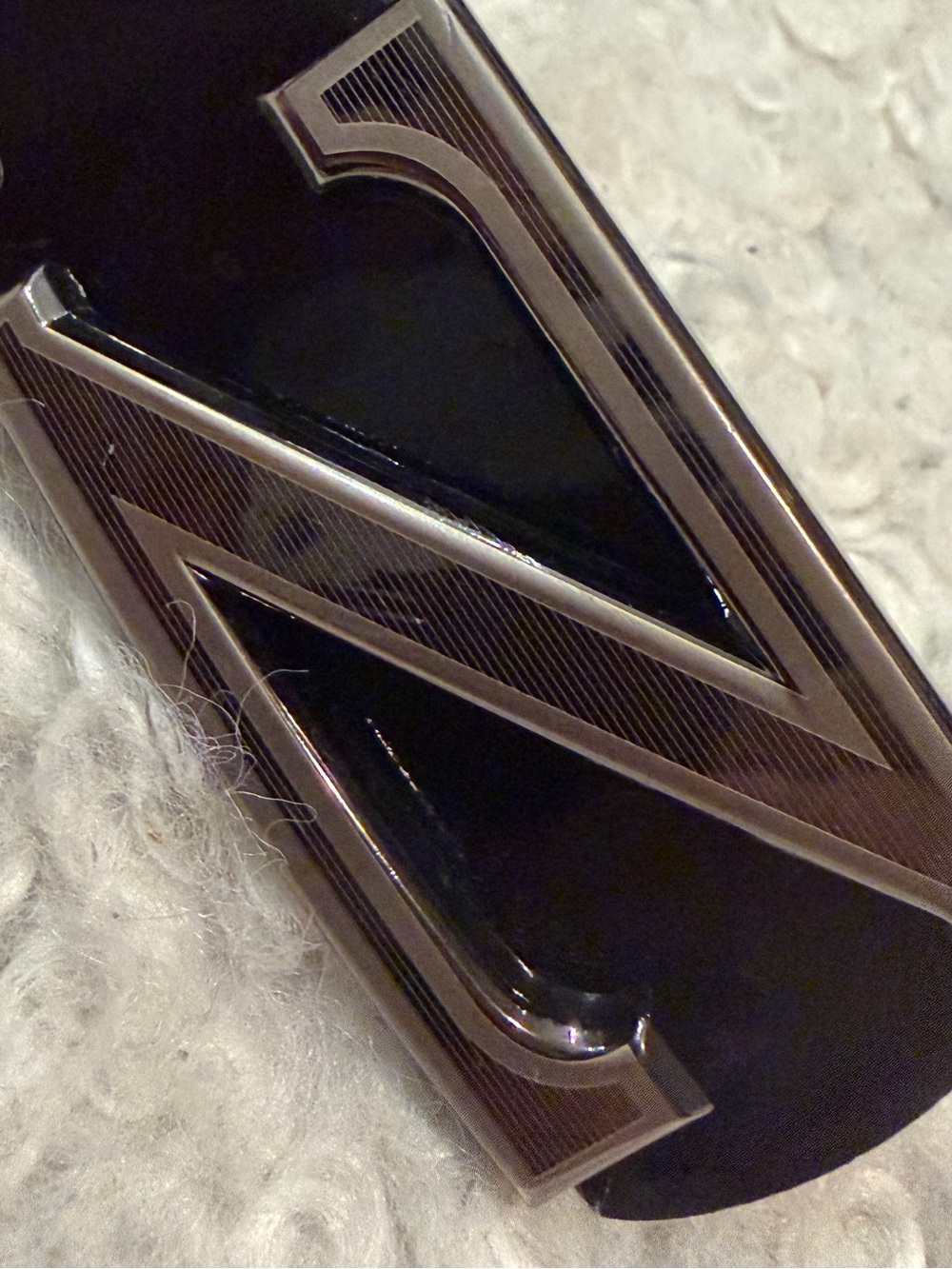 Men's Black Belt with Silver Z Buckle